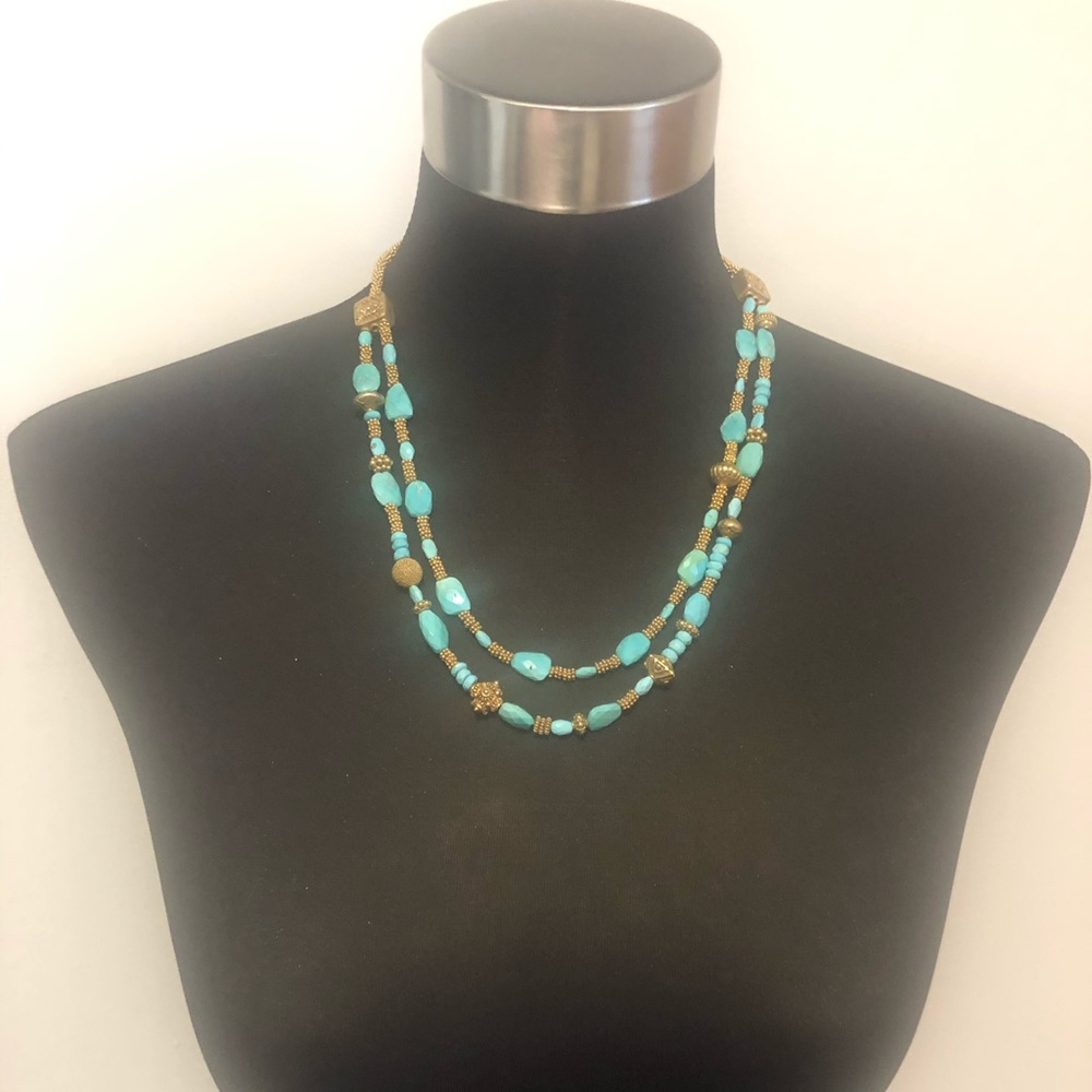 GENUINE SLEEPING BEAUTY TURQUOISE NECKLACE